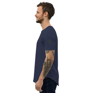 "The infielder" New curved hem solid t-shirt.